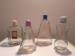 Retro perfume glass cologne old perfume bottle 4 pcs