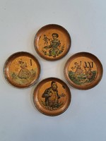 RARE ITEM! 4 pcs Antique Metal Token Holders for Card Games