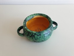 Old retro ceramic ikebana flower pot mid century