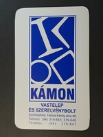 Régi Kártyanaptár 1999 - KÁMON Vastelep és Szerelvénybolt felirattal - Retró Naptár