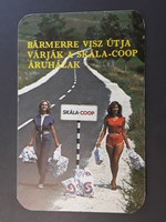 Old card calendar 1982 - wherever your journey takes you is waiting for you with the inscription skála-coop stores - retro calendar