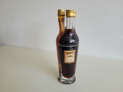 Old retro brand 3 vermouth glass bottles Budafok cellar farm mid century