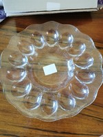Large glass egg bowl, new in box