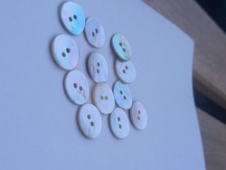 Handmade mother-of-pearl buttons (12 pcs)
