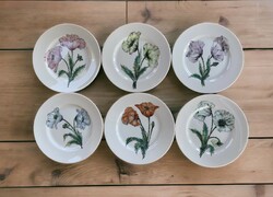 Taste setter collection vintage floral porcelain plate set, diameter 19 cm. 6 Pcs. Together