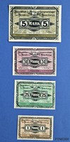 German POW banknote lot 1917 havelberg unc (4 pieces)
