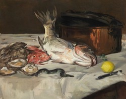 Manet - fish still life - reprint