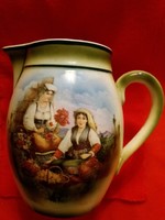 Antik ALT WIEN barokk jelenetes porcelán korsó nagyon ritka és szép állapot 22 cm  képek szerint