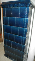 Meissen tile stove with cobalt blue porcelain tiles