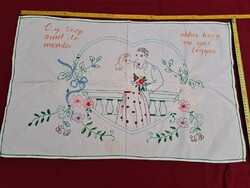 Beautiful embroidered wall tapestry collector's villager