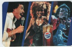 Pepsi card calendar l. Richie Tina Turner Michael Jackson