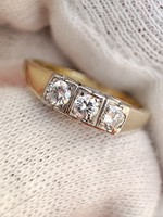 14 K arany gyűrű gyémántokkal Lc Lupe Clean Trilogy