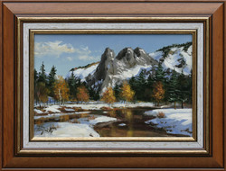 Zoltán Rajczi: Alpine memory - with frame 32x42 cm - artwork: 20x30cm - 210/339