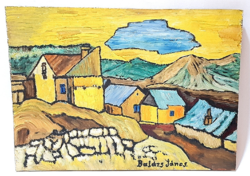 Balázs János (1905-1977) festménye - Pécskődombi cigánytelep