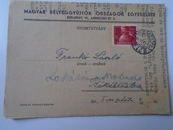 D194157 mailed mboe circular - László Franko postmaster Békéscsaba 1948 - Hungarian stamp collectors