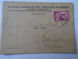 D194158 mailed mboe circular - László Franko postmaster Békéscsaba 1947 - Hungarian stamp collectors