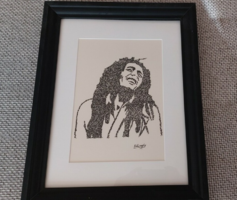 (NBL3) Fahad Aliyu tus kép 37x48 cm kerettel Bob Marley