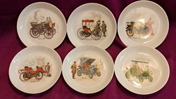 Old mobilos porcelán tányér szett, autós tányér (L3573)