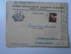 D194156 mailed mboe circular letter-Frankó László postmaster Békéscsaba 1950-Hungarian stamp collectors