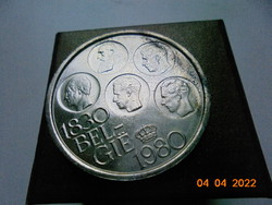 BELGIUM  ezüsttel bevont 500 frank BAUDUIN l.1980 a Függetlenség 150.évfordulójára