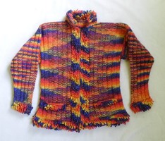 Colorful, handmade wool jacket