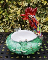 Rooster Murano ashtray