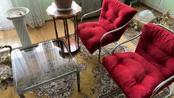 Modern Chrome Frame 3-Piece Living Room Set