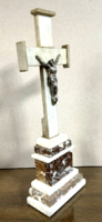 Marble cross, crucifix, crucified Jesus