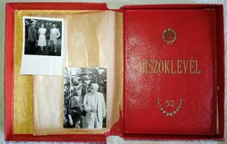 1959es Budapesti Orvostudományi Egyetem, 50 éves díszoklevél! Fotókkal, és kiegészítő irattal!