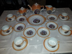 Zsolnay jelenetes teás és süteményes készlet