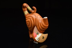Goebel rosa wachtmeister porcelain cat / handmade / damaged