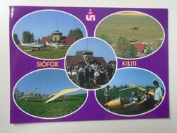 D194367 postcard - Siofok - Kilit airport lri zenit sports flying association hang glider
