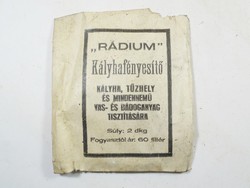 Retro ''Rádium'' Kályhafényesítő papír zacskó - Ferrokémia Ipari Szövetkezet