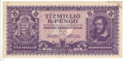 Tízmillió B.-pengő 1947 hajtatlan
