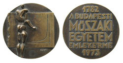 Róbert Csíkszentmihályi: commemorative medal of the Technical University of Budapest, 1973