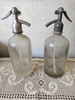 Antik maratott szódás üveg a Grabsits Vendéglőből Albertfalva 1935 körül Inke László hagyatékából