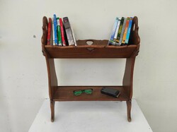 Antique library book holder furniture hardwood patina bookshelf 634 7259