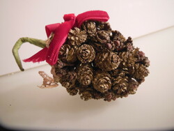 Christmas tree decoration - mini cones - 7 x 5.5 cm + stem 5 cm - handmade - Austrian - flawless