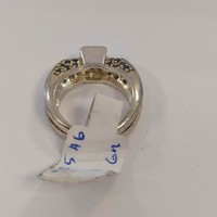 Silver ring with stones
