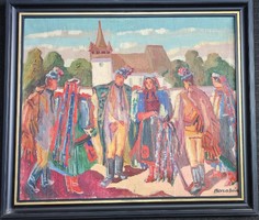 Barabás Márton Márkusfalvi 53x60 cm oil on canvas