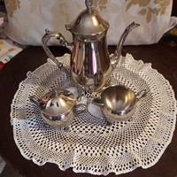 Vintage silver-plated metal coffee / tea set.