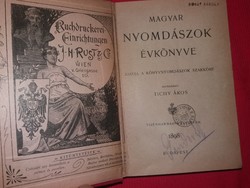 1898. Yearbook of Hungarian printers calendar professional condition according to the pictures