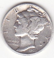 USA 1 silver cent / dime (mercury head) 1939