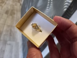 Csodás Arany rutilkvarc ezüstgyűrű állítható méretű