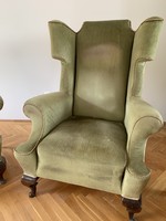 Antique armchair with handles