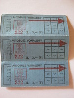 3 old bkv bus line tickets for 3 ft