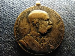 Ausztria I. József 1848 bronz medál füllel  (id69297)