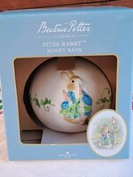 Wedgwood angol csontporcelán kézzel festett persely Nyúl Péter Peter Rabbit nyuszival Beatrix Potter