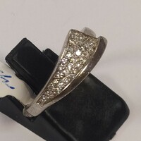 Silver ring with stones