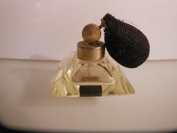 Perfume diffuser - crystal - heavy - old - 7 x 6 x 6 cm - flawless